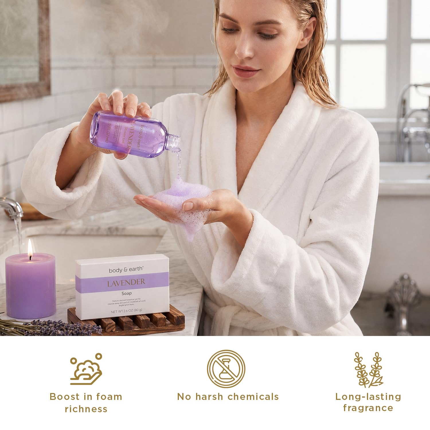 Amazon.co.jp: BODY & EARTH バス&ボディギフトセット - 豪華な女性用